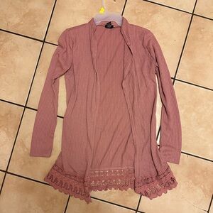 Rue21 cardigan in a dusty pink color size medium